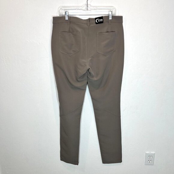 NEW! ZYIA Active Men's Light Gray Office Chino 33" Pants Size L Large Pockets - Picture 9 of 12